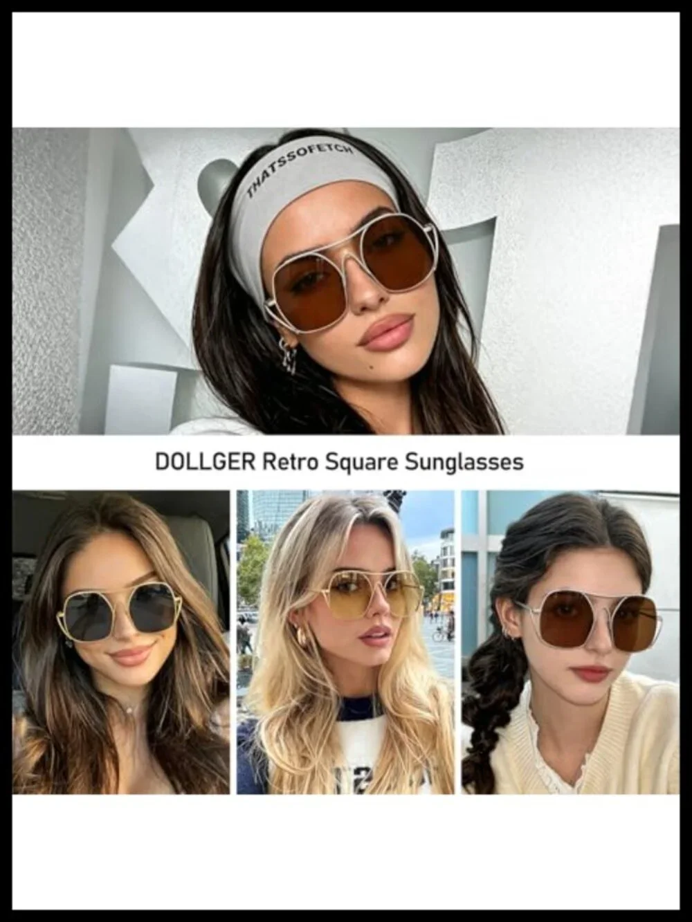 Oversized Aviator Sunglasses for Women UV400 Metal Frame